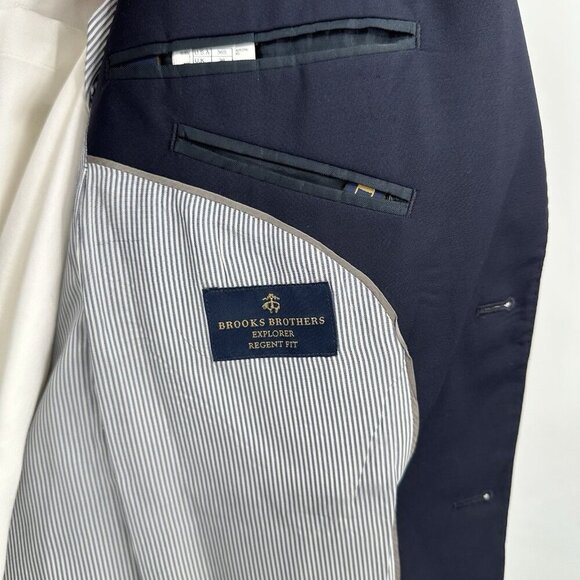 jacket blazer sport coat regent fitzgerald navy blue - Picture 8 of 9